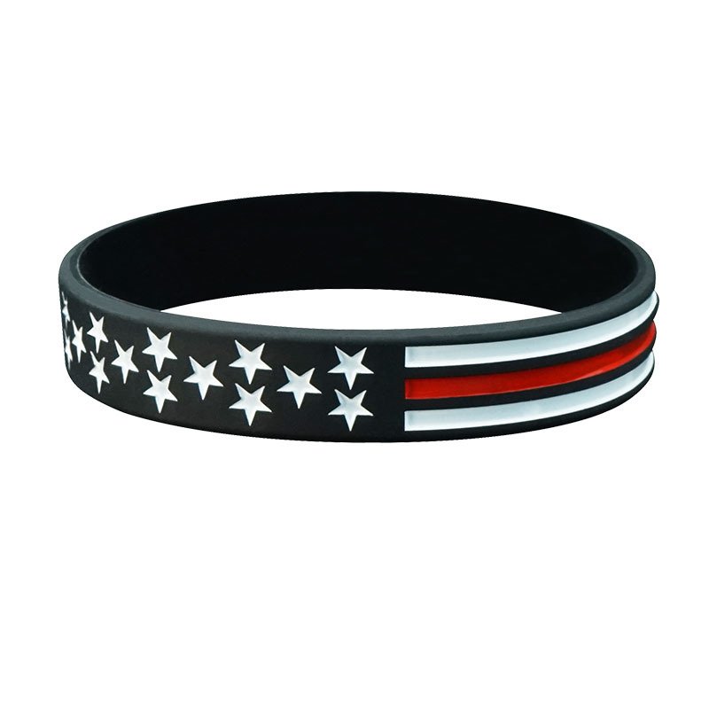 Independence Day Commemorative Party Silicone Bracelet Thin blue line Red Line Flag Wrist Band